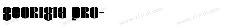 georigia pro字体转换